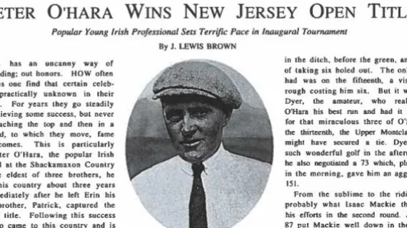 Celebrating the Centennial Open: The 1st Champion, Peter O'Hara