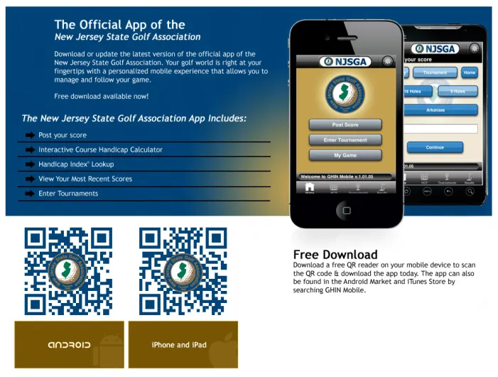 NJSGA Goes Mobile With Apps For Ghin