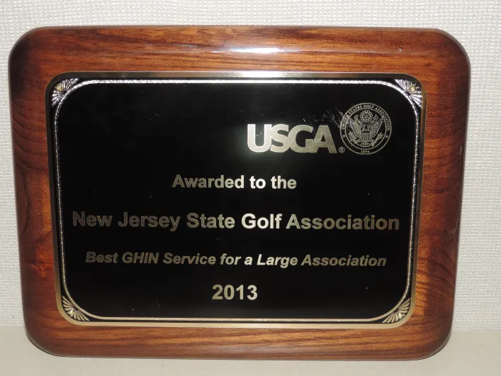 NJSGA Receives USGA Ghin Award For Best Service
